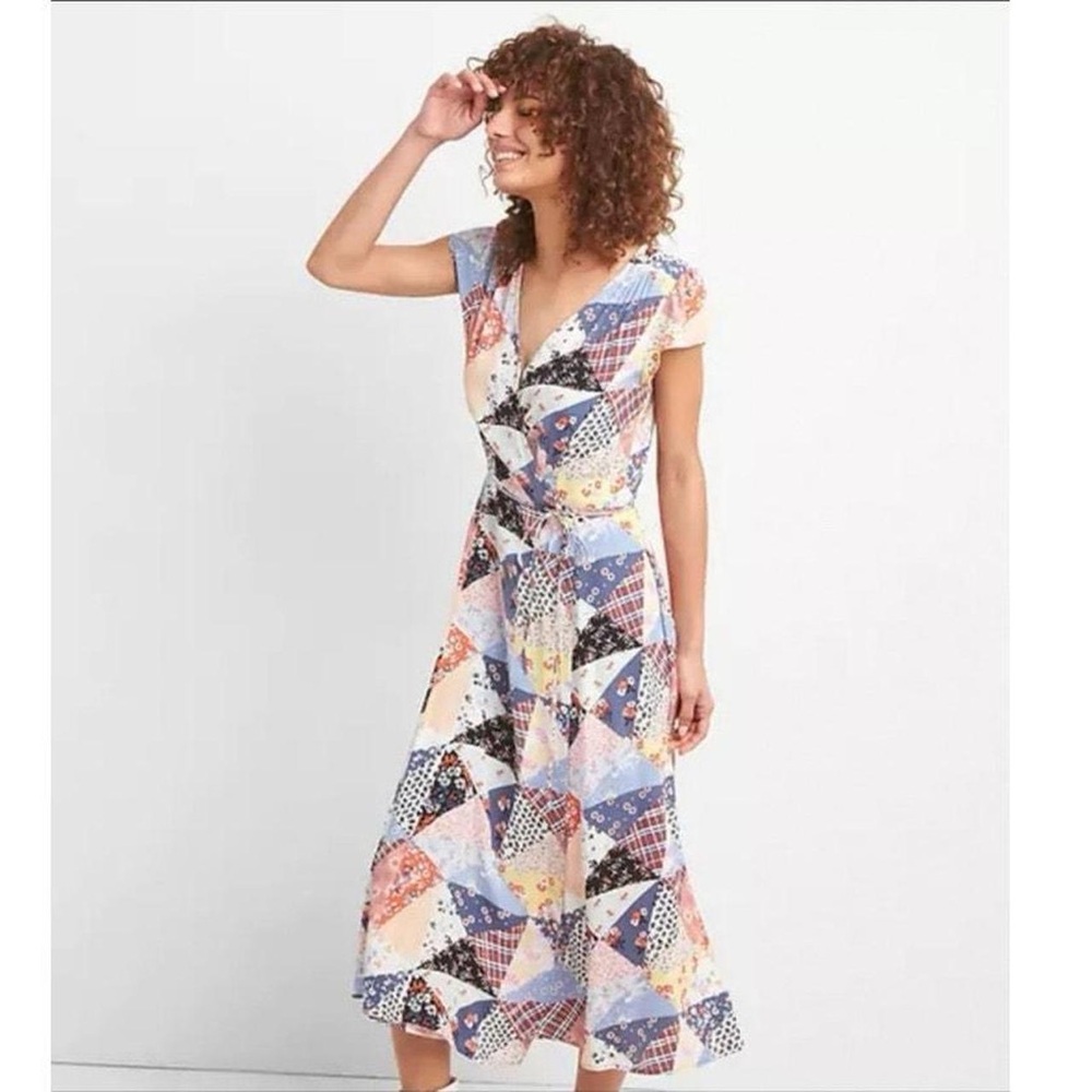Gap Multicolor Patchwork Maxi Dress - image 1